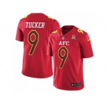 Men's Nike Baltimore Ravens #9 Justin Tucker Limited Red 2017 Pro Bowl NFL Jersey