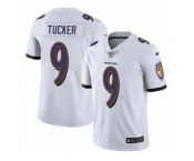 Men's Nike Baltimore Ravens #9 Justin Tucker Vapor Untouchable Limited White NFL Jersey