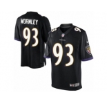 Men's Nike Baltimore Ravens #93 Chris Wormley Limited Black Alternate NFL Jersey