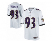 Men's Nike Baltimore Ravens #93 Chris Wormley Limited White NFL Jersey