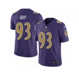 Men's Nike Baltimore Ravens #93 Lawrence Guy Limited Purple Rush NFL Jersey