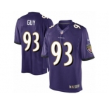 Men's Nike Baltimore Ravens #93 Lawrence Guy Limited Purple Team Color NFL Jersey