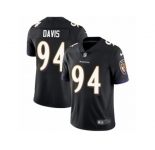 Men's Nike Baltimore Ravens #94 Carl Davis Vapor Untouchable Limited Black Alternate NFL Jersey