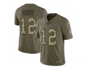 Nike Baltimore Ravens #12 Jaleel Scott Olive Camo Men Stitched NFL Limited 2017 Salute To Service Jersey