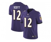 Nike Baltimore Ravens #12 Jaleel Scott Purple Team Color Men Stitched NFL Vapor Untouchable Limited Jersey