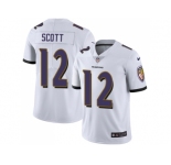 Nike Baltimore Ravens #12 Jaleel Scott White Men Stitched NFL Vapor Untouchable Limited Jersey