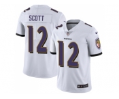 Nike Baltimore Ravens #12 Jaleel Scott White Men Stitched NFL Vapor Untouchable Limited Jersey