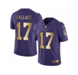 Nike Baltimore Ravens #17 Mike Wallace Purple Men's Stitched NFL Limited Gold Rush Jersey