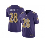 Nike Baltimore Ravens #28 Anthony Averett Purple Men Stitched NFL Limited Rush Jersey