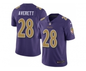 Nike Baltimore Ravens #28 Anthony Averett Purple Men Stitched NFL Limited Rush Jersey