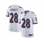 Nike Baltimore Ravens #28 Anthony Averett White Men Stitched NFL Vapor Untouchable Limited Jersey