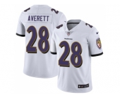 Nike Baltimore Ravens #28 Anthony Averett White Men Stitched NFL Vapor Untouchable Limited Jersey