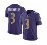 Nike Baltimore Ravens #3 Odell Beckham Jr Purple Color Rush Limited Jersey