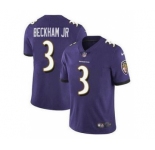 Nike Baltimore Ravens #3 Odell Beckham Jr Purple Vapor Untouchable Limited Jersey