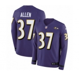 Nike Baltimore Ravens #37 Javorius Allen Limited Purple Therma Long Sleeve NFL Jersey