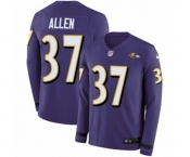 Nike Baltimore Ravens #37 Javorius Allen Limited Purple Therma Long Sleeve NFL Jersey