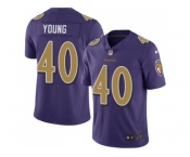 Nike Baltimore Ravens #40 Kenny Young Purple Men Stitched NFL Limited Rush Jersey