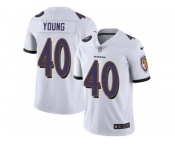 Nike Baltimore Ravens #40 Kenny Young White Men Stitched NFL Vapor Untouchable Limited Jersey