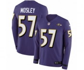 Nike Baltimore Ravens #57 C.J. Mosley Limited Purple Therma Long Sleeve NFL Jersey