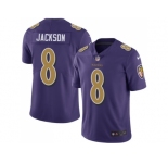 Nike Baltimore Ravens #8 Lamar Jackson Purple Men Stitched NFL Limited Rush Jersey