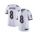 Nike Baltimore Ravens #8 Lamar Jackson White Men Stitched NFL Vapor Untouchable Limited Jersey