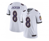 Nike Baltimore Ravens #8 Lamar Jackson White Men Stitched NFL Vapor Untouchable Limited Jersey