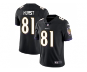 Nike Baltimore Ravens #81 Hayden Hurst Black Alternate Men Stitched NFL Vapor Untouchable Limited Jersey
