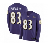 Nike Baltimore Ravens #83 Willie Snead IV Limited Purple Therma Long Sleeve NFL Jersey