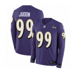 Nike Baltimore Ravens #99 Matt Judon Limited Purple Therma Long Sleeve NFL Jersey