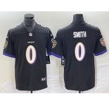 Nike Ravens #0 Smith Black Team Color Men's Stitched NFL Vapor Untouchable Limited Jersey