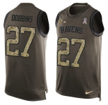 Nike Ravens #27 J.K. Dobbins Green Men's Stitched NFL Limited Salute To Service Tank Top Jersey