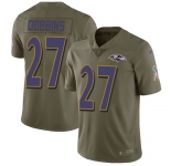 Nike Ravens #27 J.K. Dobbins Olive Men's Stitched NFL Limited 2017 Salute To Service Jersey