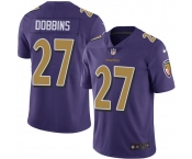 Nike Ravens #27 J.K. Dobbins Purple Men's Stitched NFL Limited Rush Jersey