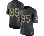 Nike Ravens #95 Derek Wolfe Black Men's Stitched NFL Limited 2016 Salute to Service Jersey