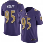 Nike Ravens #95 Derek Wolfe Purple Men's Stitched NFL Limited Rush Jersey