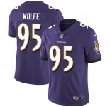 Nike Ravens #95 Derek Wolfe Purple Team Color Men's Stitched NFL Vapor Untouchable Limited Jersey