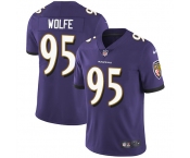 Nike Ravens #95 Derek Wolfe Purple Team Color Men's Stitched NFL Vapor Untouchable Limited Jersey