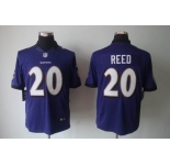 nike nfl jerseys baltimore ravens #20 reed purple[nike limited]
