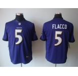 nike nfl jerseys baltimore ravens #5 flacco purple[nike limited]