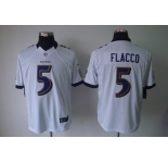 nike nfl jerseys baltimore ravens #5 flacco white[nike limited]