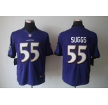 nike nfl jerseys baltimore ravens #55 suggs purple[nike limited]