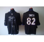 nike nfl jerseys baltimore ravens #82 smith black[helmet tri-blend limited]