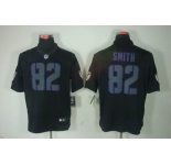 nike nfl jerseys baltimore ravens #82 smith black[nike impact limited]