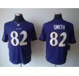 nike nfl jerseys baltimore ravens #82 smith purple [nike limited]