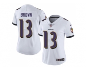 Women Nike Baltimore Ravens #13 John Brown White Stitched NFL Vapor Untouchable Limited Jersey