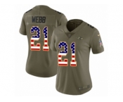 Women Nike Baltimore Ravens #21 Lardarius Webb Limited Olive USA Flag Salute to Service NFL Jersey