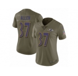 Women Nike Baltimore Ravens #37 Javorius Allen Limited Olive 2017 Salute to Service NFL Jersey