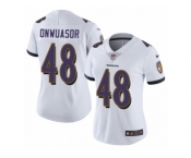 Women Nike Baltimore Ravens #48 Patrick Onwuasor White Vapor Untouchable Limited Player NFL Jersey