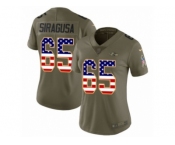 Women Nike Baltimore Ravens #65 Nico Siragusa Limited Olive USA Flag Salute to Service NFL Jersey