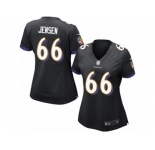 Women Nike Baltimore Ravens #66 Ryan Jensen Game Black Alternate NFL Jersey